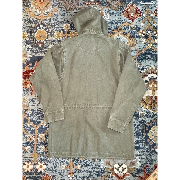 VTG Eddie Bauer Cotton Field Jacket Green Men Medium Chore Barn Utility *see pic - Picture 7 of 11